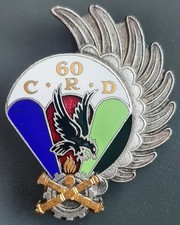 Insigne Parachutiste 10° DP 60° CRD Matériel TAP AFN GUERRE D'ALGERIE ORIGINAL