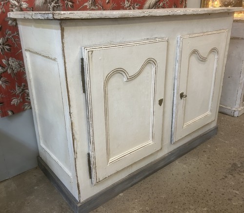Buffet patiné blanche ancien - blanche,