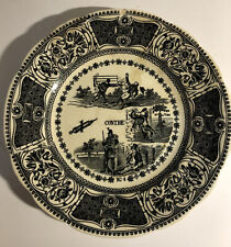 Assiette parlante en faïence de Gien (XIXe s.), Rébus n°4, 20 cm