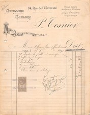 1896 TAPISSERIE TENTURE P TESNIER A PARIS - M. LE BARON PIERRE