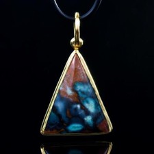 Pendentif Multicolore Bois