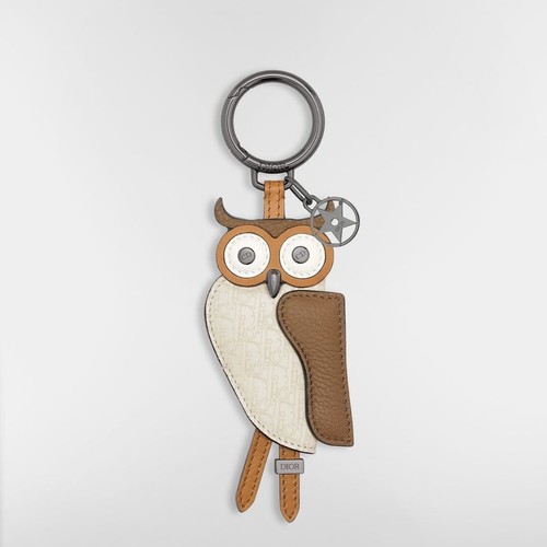 Dior porte clés hibou cuir - en,