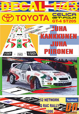 DECAL 1/43 TOYOTA CELICA ST205