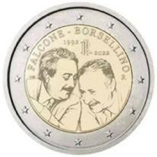 1x 2euro commémorative Italie 2022 - Juges Falcone et Borsellino (neuve)