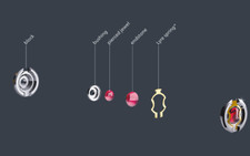 LYRE SPRING INCABLOC 975.03 , BLISTER 5 PIECES N°48 ETA 2892... Valjoux 7750 ...