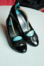 Elegants escarpins J.METAYER cuir noir taille 38