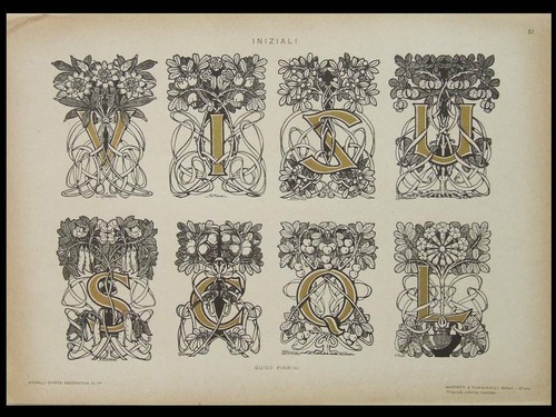 Typographie art nouveau 1910 - art, -1910-