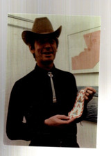 Tintin. Carte postale Les portraits d'Hergé 12. Hergé en Amérique et la cravate