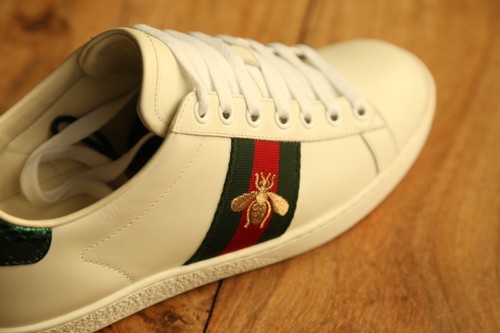 Baskets gucci ace - bee, cuir