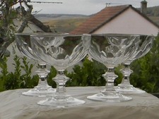 Lot de 4 coupes à champagne en cristal d'ARQUES. Modèle Rambouillet.