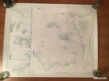 ⚓️CARTE MARINE⚓️à l'ancienne⛵️GRANVILLE?CHERBOURG⛵️SAINT MALO/CHAUSEY?CANCALE