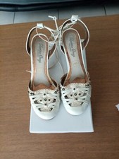 ESCARPINS CHAUSSURES FEMME POINTURE 37 BEIGE DECO PIERRE ET CLOU ATTACHE LANIERE