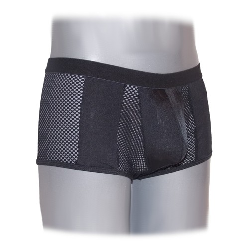 Boxer filet transparent noir - transparent,