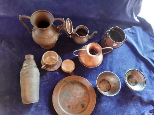 Ancien vase cuivre avec - ancien,
