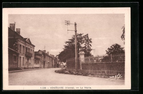 Cpa vendeuvre mairie - vendeuvre,,