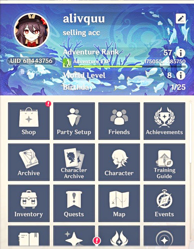 Genshin impact account - genshin, ar57