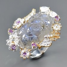 Bague en labradorite naturelle