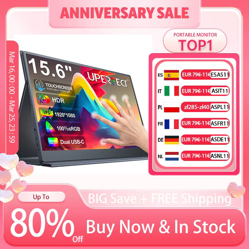 Moniteur portable tactile 156 - moniteur,