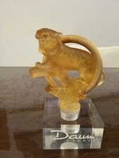 Daum Tigre  Bouchon Pate De Verre Cristal Fuck D’Origine Daum￼