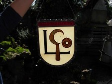 VITRAIL ANCIEN BLASON EN ETAIN