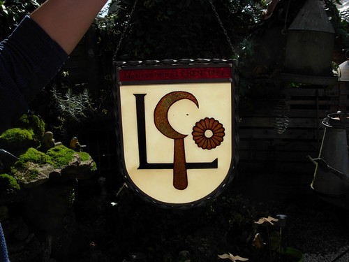 Vitrail ancien blason etain - vitrail,
