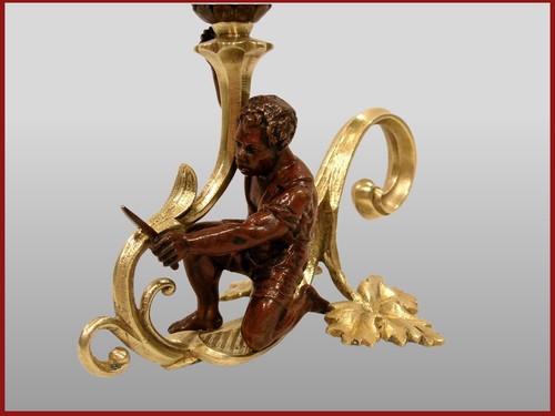 Bougeoir main nubien bronze - bougeoir,