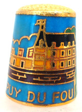 DE A COUDRE DE COLLECTION THIMBLE METAL ET EMAIL - PUY DU FOU
