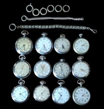 Lot 12 montres à gousset Chronomètre Nappey/Zenith/Judex/Lip/Old pocket watch