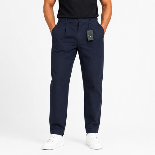 Pantalon court plissé jambes