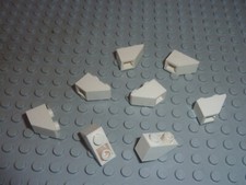 8 x LEGO white Slope Brick 3665 / Set 10214 6390 10041 6276 7754 6932 10189 ...