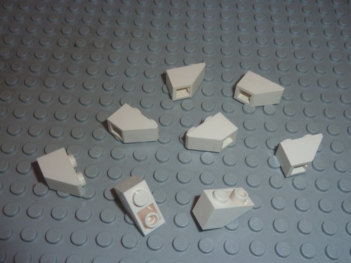 Lego white slope - slope, brick