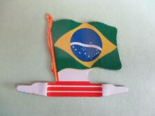  drapeau métal , BRÉSIL AMERICORAMA de L'ALSACIENNE Biscuits Vintage 60