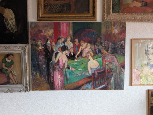Tableau huile toile style van - tableau,