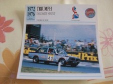 CARTE FICHE TRIUMPH DOLOMITE