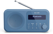 SHARP DR-P420 Radio Numérique DAB+, FM, Bluetooth 5.0, Réveil, USB, Bleu,...