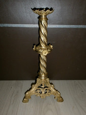 ANCIEN PIQUE-CIERGE /STYLE GOTHIQUE/BRONZE/ XIXème/H.43 cm/1,360 KG/EGLISE