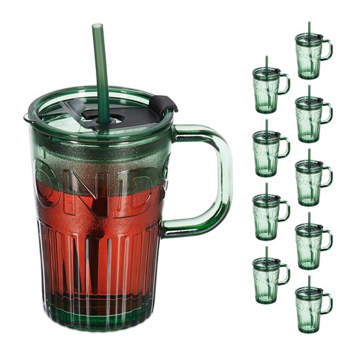 Jarre paille verre - lot, 10