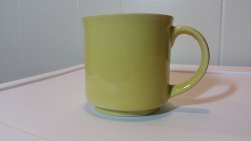 Vintage yellow coffee mug - vintage,