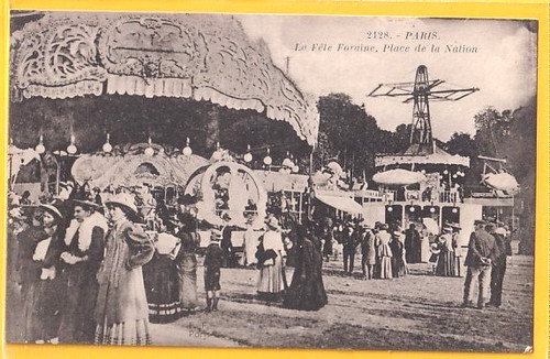 Cpa paris fête - la, foraine