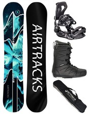 AIRTRACKS Set de Snowboard Distance Cambre + Fixation Master Bottes + Sac / 155