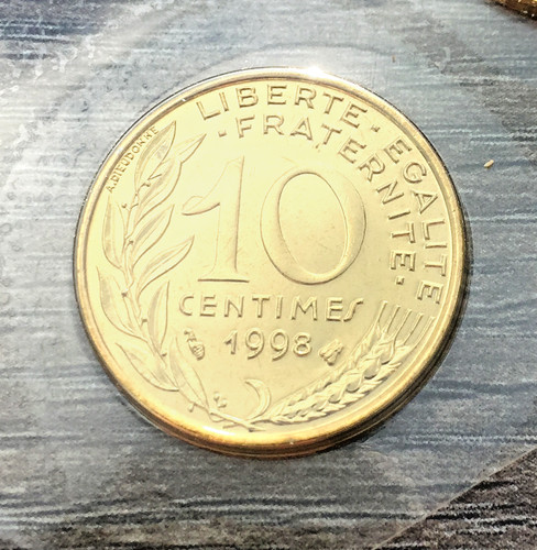 Centimes 1998 fdc sous - bu,