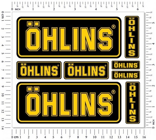 Ohlins fork shock stickers - ohlins, set