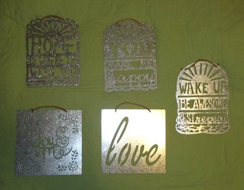 Galvanized metal sign home - galvanized,