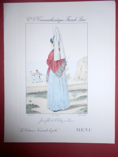 Menu transatlantique french - menu,