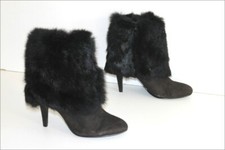 SAN MARINA  Bottines Boots Daim Fourrure Noire T 40 TBE