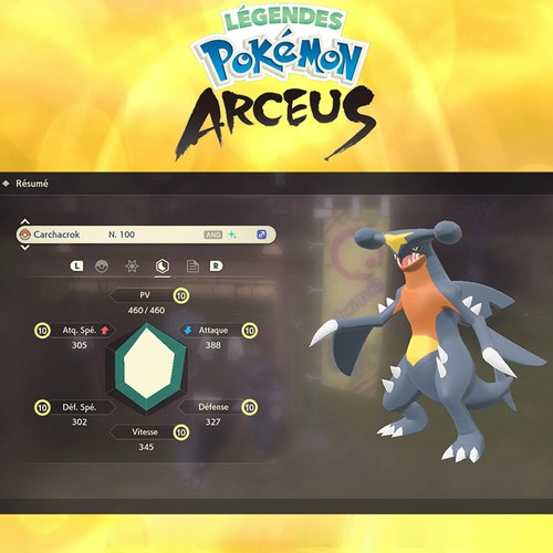 Carchacrok shiny niveaux - shiny,