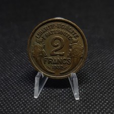 2 francs France 1932 - Morlon en Cupro-aluminium, TB+,  sous pochette