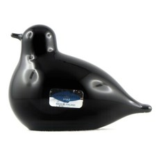 OISEAU Verre OIVA TOIKKA NUUTAJÄRVI Finland Black Bird Glass Figurine TOP Design