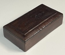 Boite rectangulaire en cuir