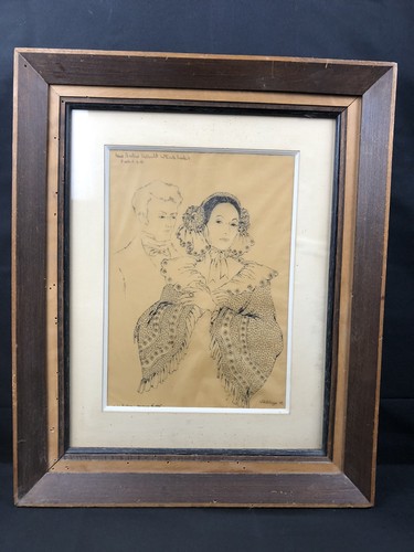 Dessin plume couple - à,